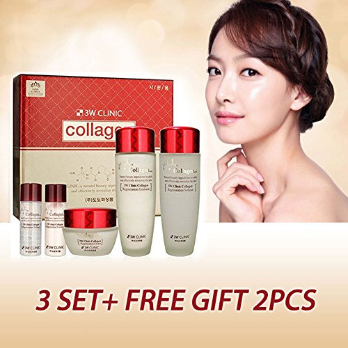 [Dodo] 3W Clinic Collagen Skin Care 3 סט/אנטי אייג'ינג, קוסמטיקה לחות/קוריאנית